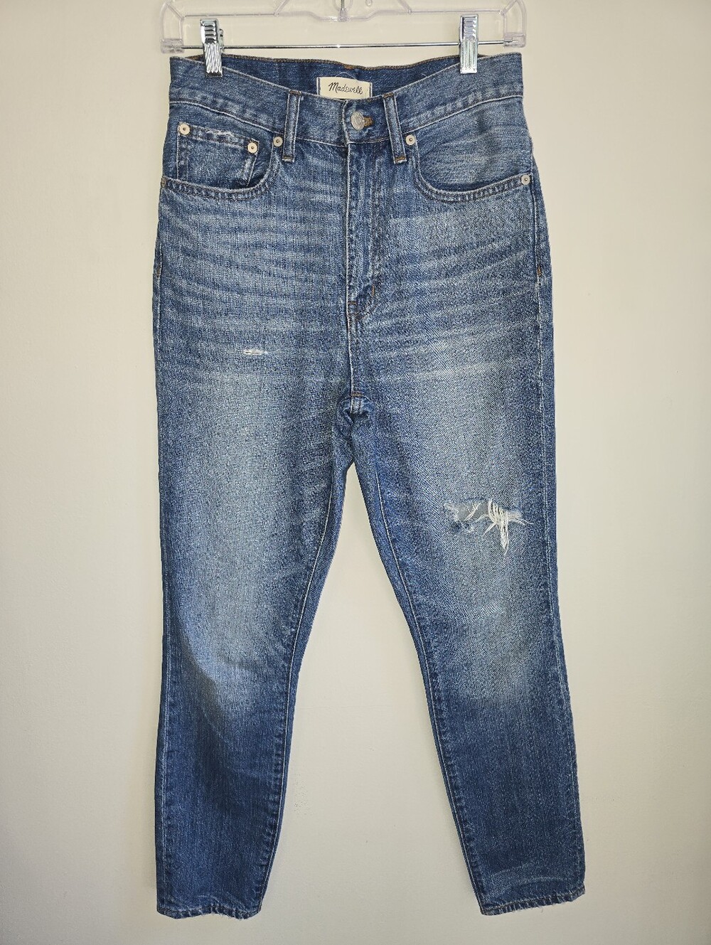 Madewell rigid skinny Distressed cotton jeans size 26 Napa wash - Picture 5 of 11